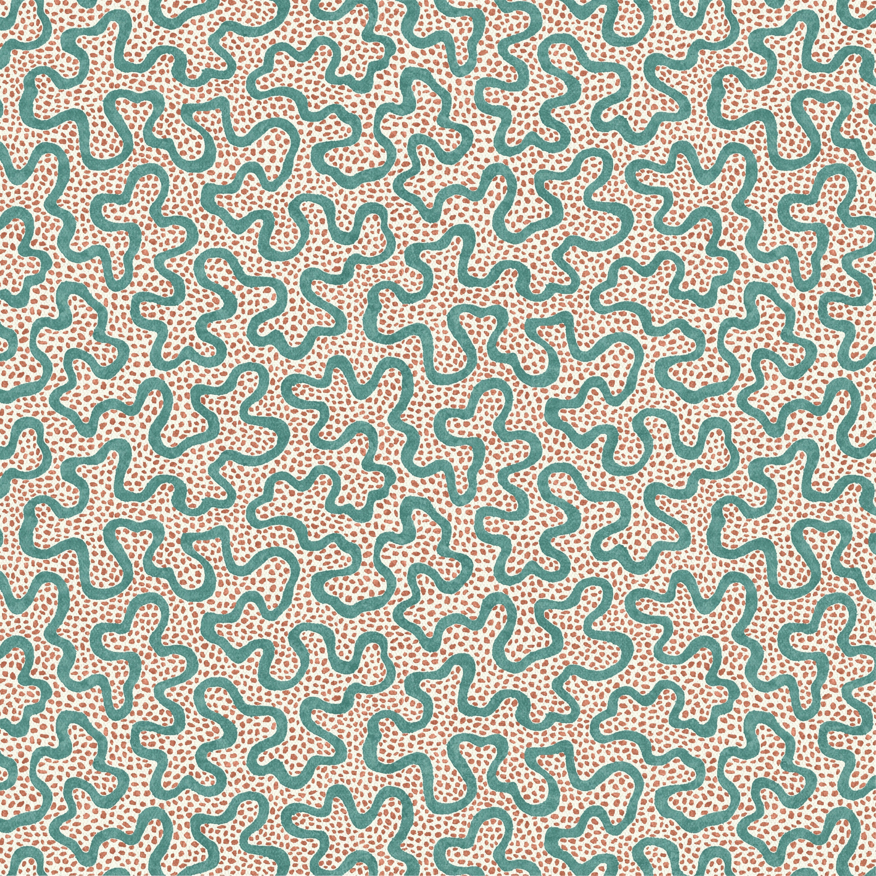 Warner House Meander in Teal