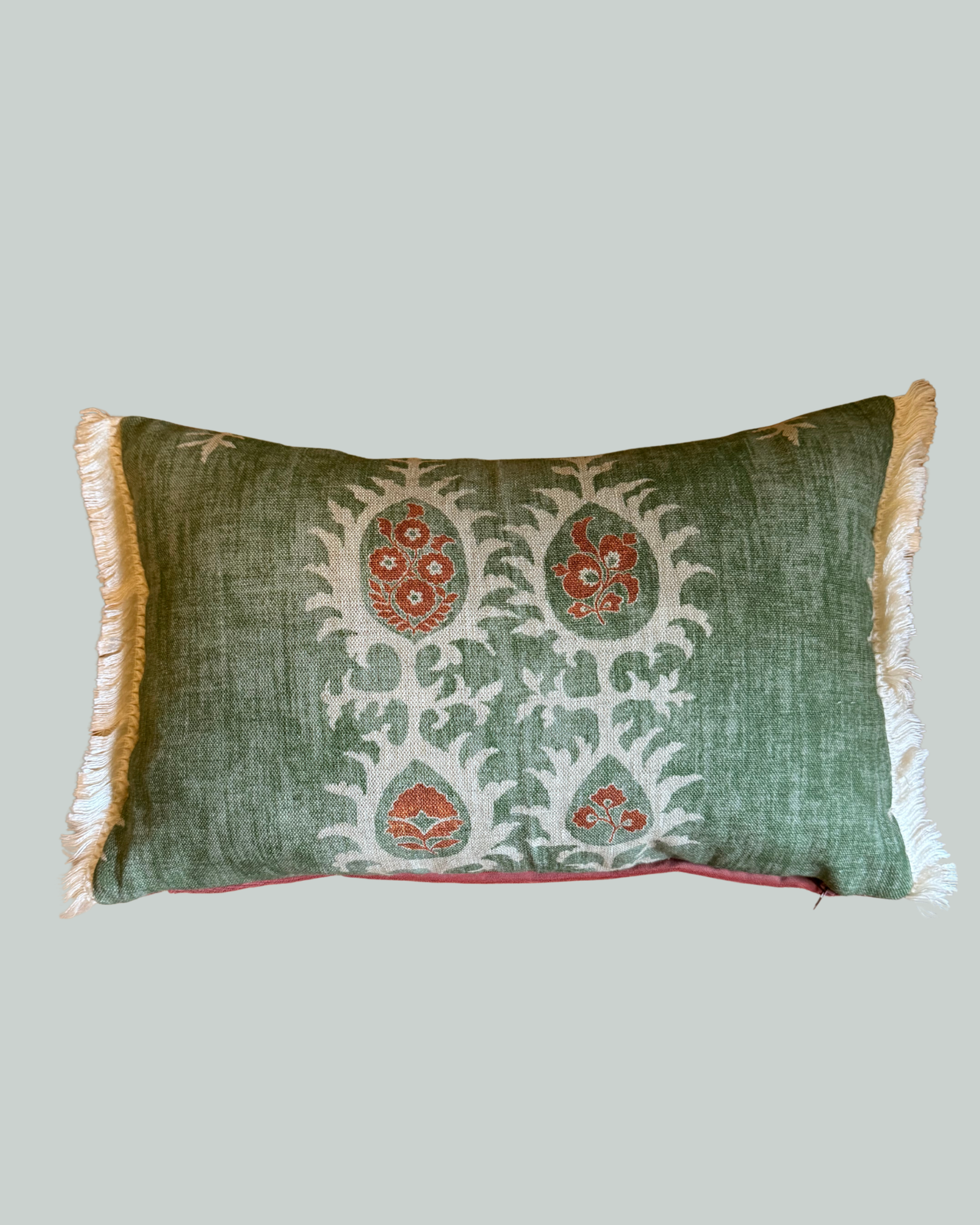 Set of Cushions - Lewis and Wood Tribal in Limpopo Green